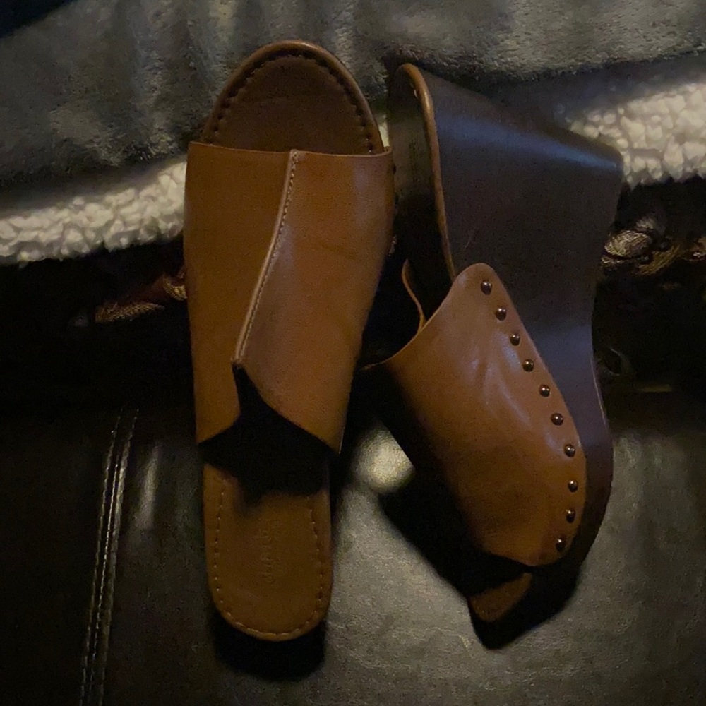 Franco Sarto Wedge heel leather sandals